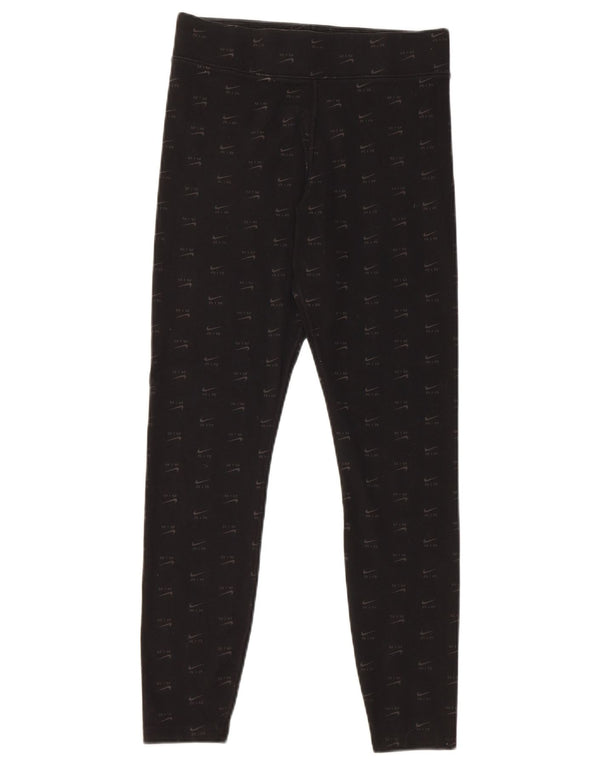 Leggings grafici da donna Nike UK 12 cotone medio nero