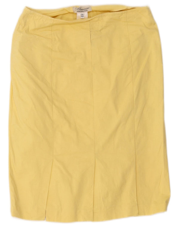 Gonna Dritta Donna Blumarine IT 40 Small W30 Cotone Giallo