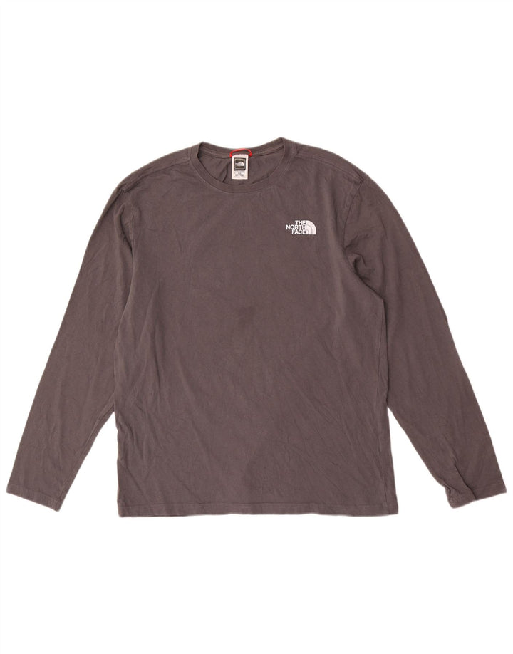 Top grafico da uomo The North Face manica lunga grigio medio
