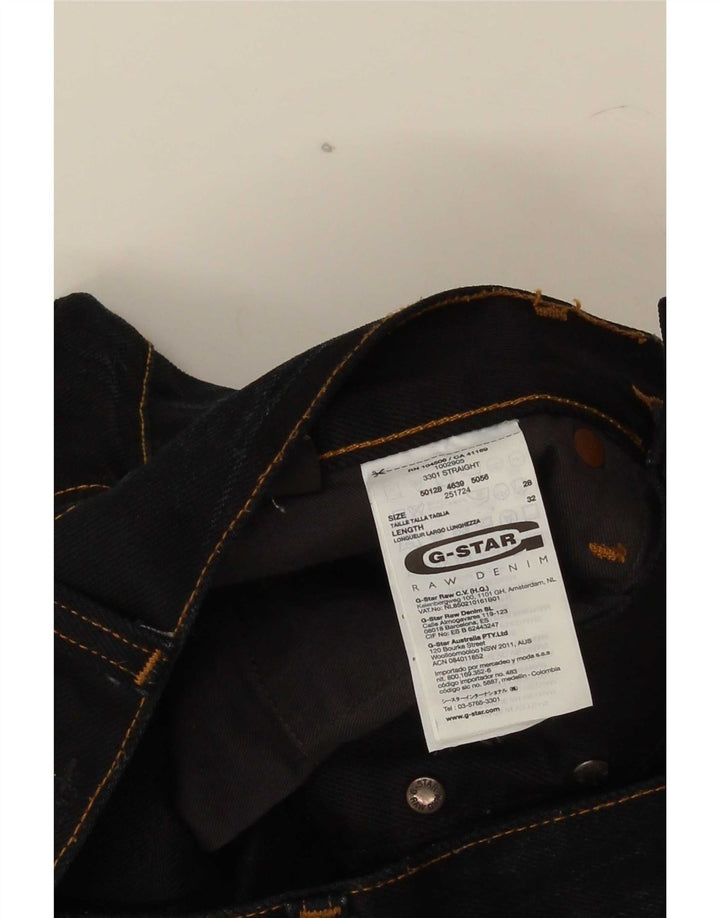 Jeans dritti da uomo G-Star 3301 W28 L32 neri