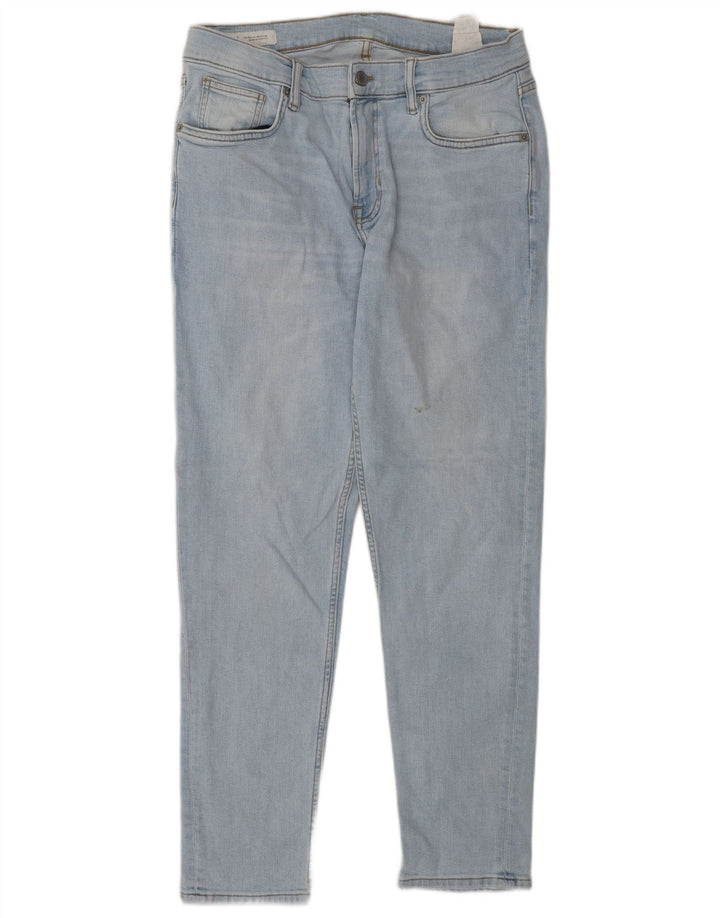Jeans slim da uomo Zara EU 44 Large W34 L30 cotone blu