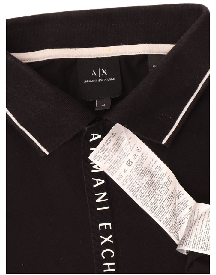 Polo da uomo Armani Exchange in cotone nero medio