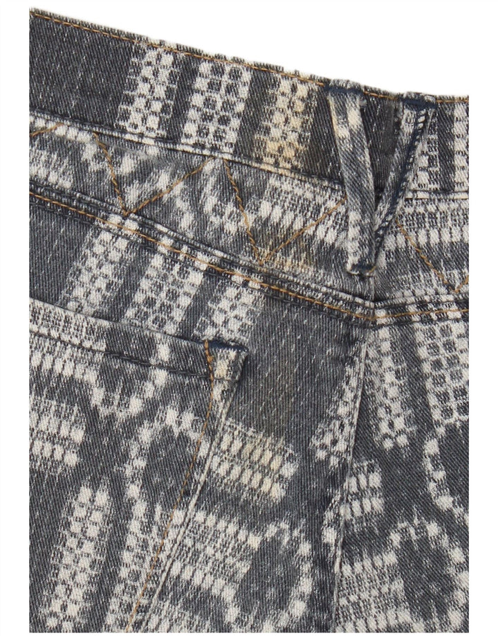 Pantaloncini di jeans da donna Roxy US 7 Medium W30 Blu geometrico