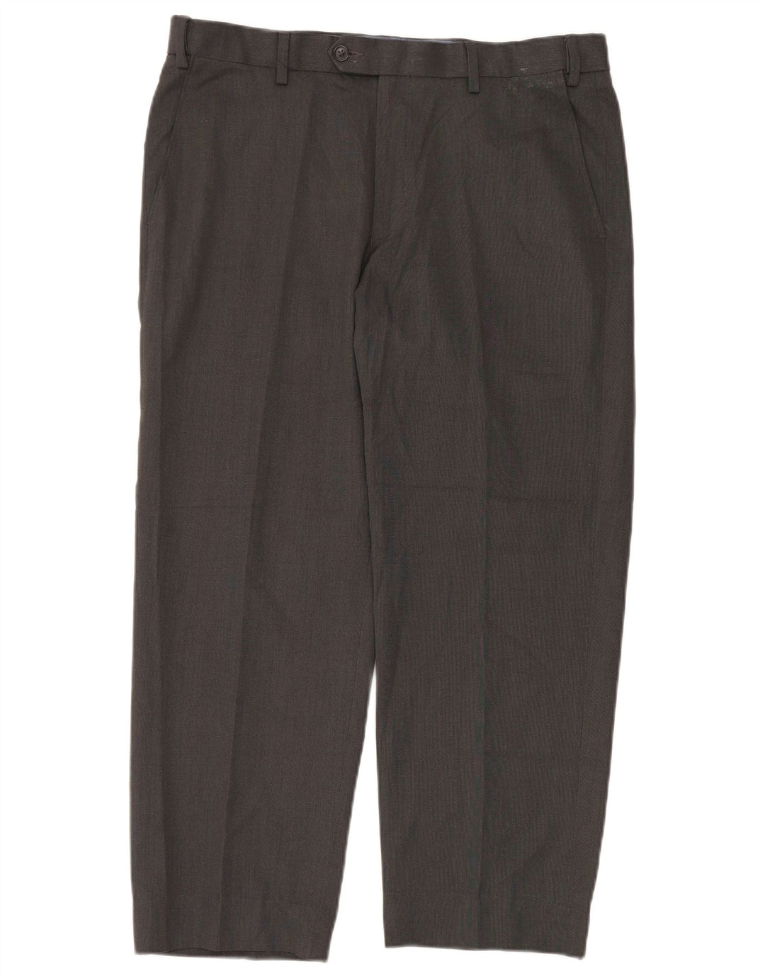 Pantaloni da abito vestibilità regolare da uomo Marks & Spencer W36 L26 poliestere grigio