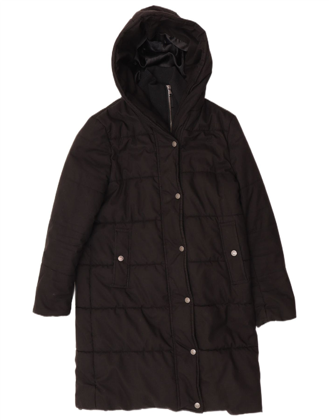 Crew Clothing Cappotto imbottito da donna con vestibilità regolare con cappuccio UK 14 Medio Nero