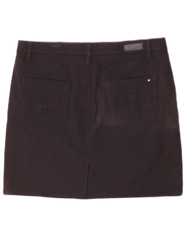 Minigonna da donna Tommy Hilfiger US 10 Large W34 cotone nero