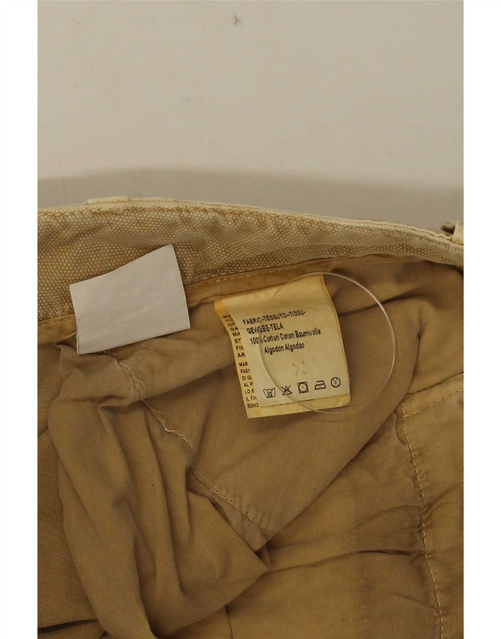 Pantaloni cargo dritti da uomo Marlboro Classics W33 L28 in cotone beige