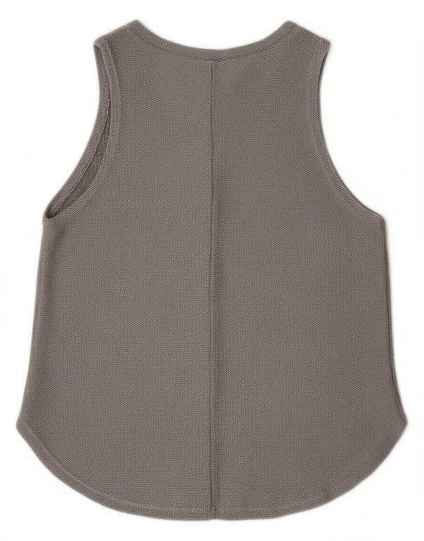 Canottiera Zara Trafaluc da donna UK 10 piccola in cotone chiazzato grigio