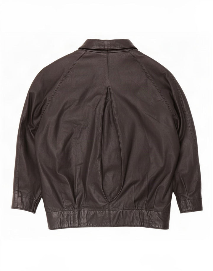 Giacca in pelle oversize da donna Angelo Muroni EU 36 piccola nera