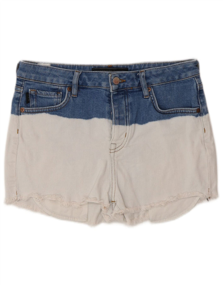 SUPERDRY Womens Denim Shorts W29 Medium  Blue Colourblock
