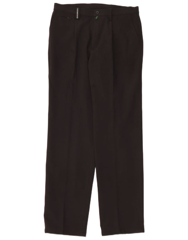 Pantaloni chino con pegging da uomo Chervo IT 48 medio W32 L33 poliestere nero