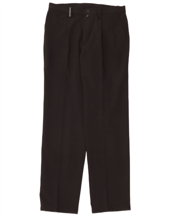 Pantaloni chino con pegging da uomo Chervo IT 48 medio W32 L33 poliestere nero