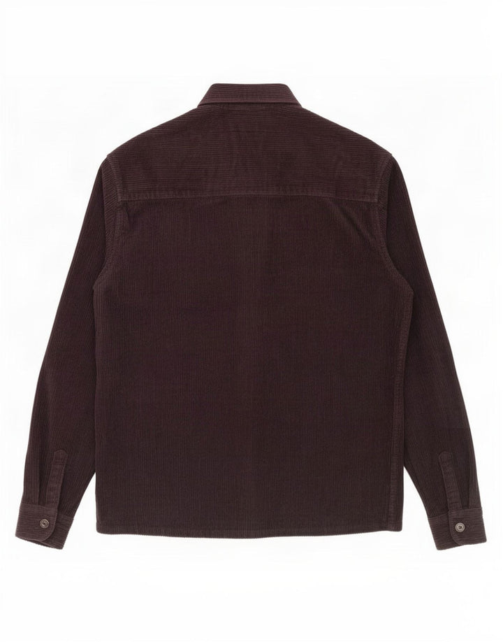 Camicia Zara da uomo in velluto a coste dalla vestibilità rilassata, blu navy medio