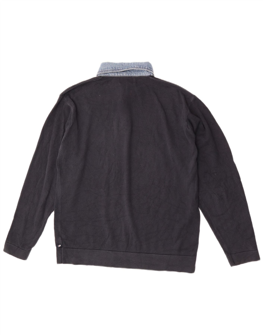 Maglione da uomo Marks & Spencer blu Harbour con collo a polo blu navy medio