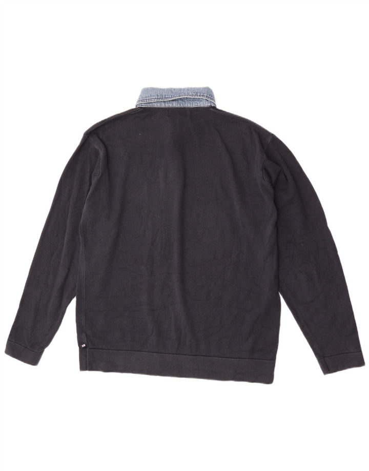 Maglione da uomo Marks & Spencer blu Harbour con collo a polo blu navy medio