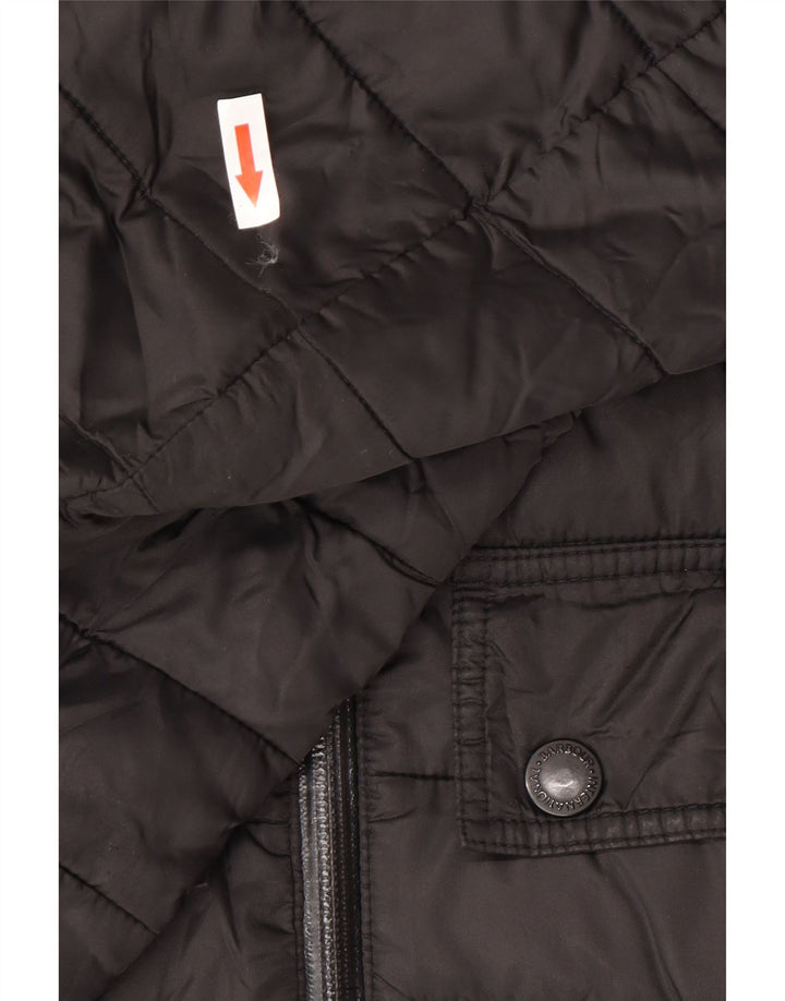 Giacca imbottita con cappuccio da uomo Barbour UK 40 grande poliestere nero