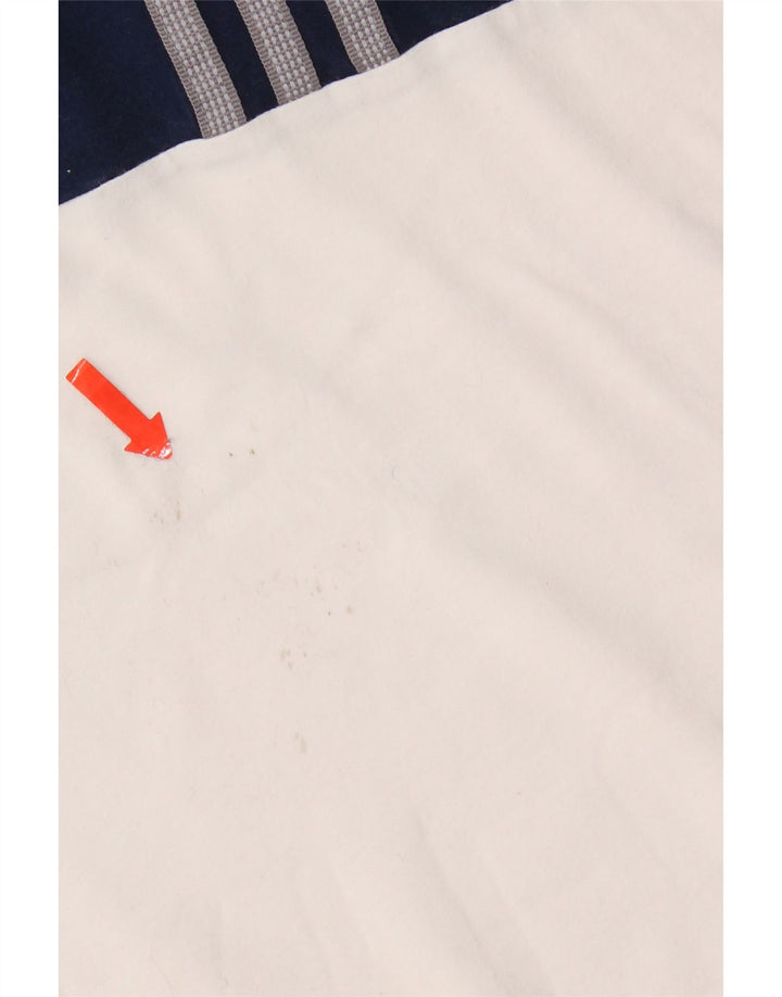 T-shirt Adidas da uomo Top Small in cotone color block bianco