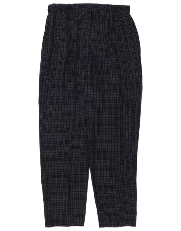 Pantaloni casual da donna Marks & Spencer UK 12 medi W30 L29 blu navy a quadri