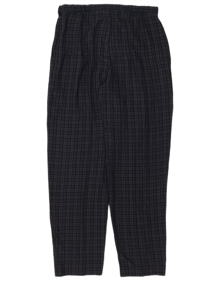 Pantaloni casual da donna Marks & Spencer UK 12 medi W30 L29 blu navy a quadri