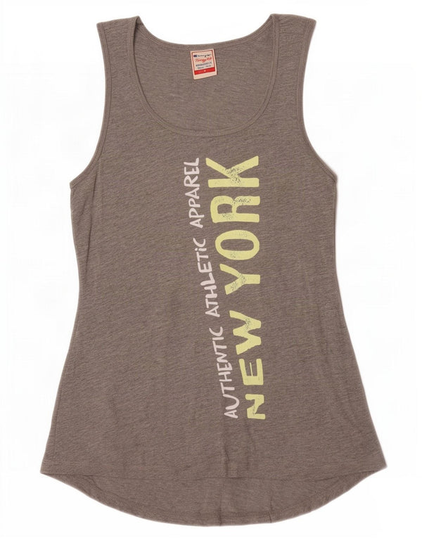 Canotta grafica Champion da donna Heritage Fit UK 12 Grigio medio chiazzato