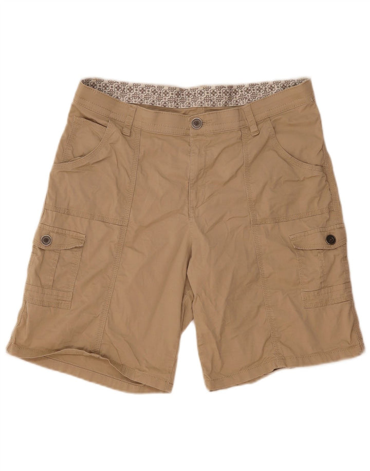 Pantaloncini cargo vintage da donna US14 W34 cotone kaki