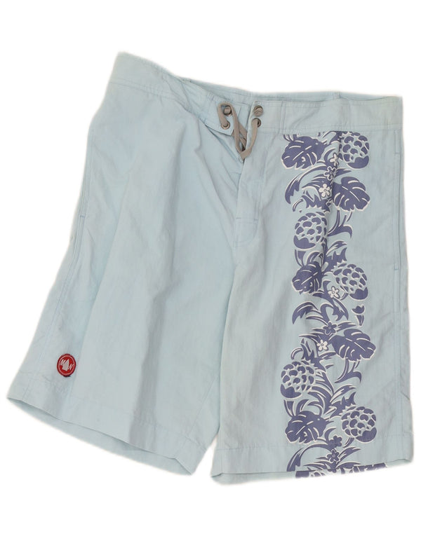 Pantaloncini da bagno grafici da uomo Murphy & Nye XL blu floreale in poliammide
