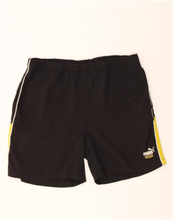 PUMA Mens Sport Shorts Large  Black Colourblock Vintage Puma and Second-Hand Puma from Messina Hembry 