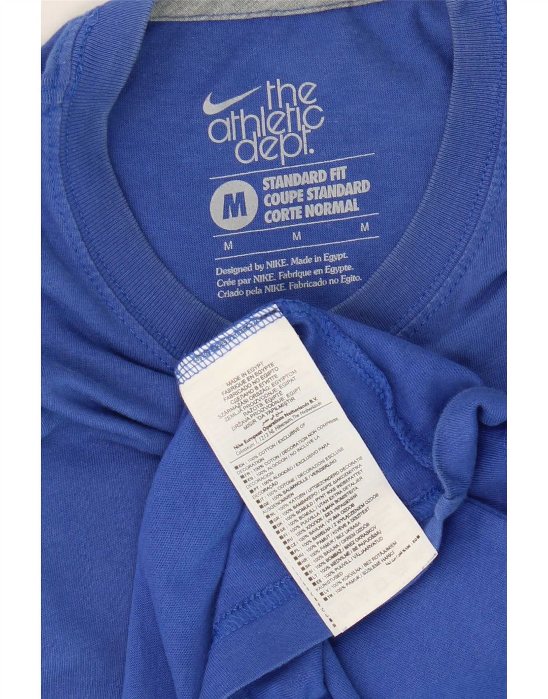 T-shirt Nike da donna con vestibilità standard, top in cotone blu medio