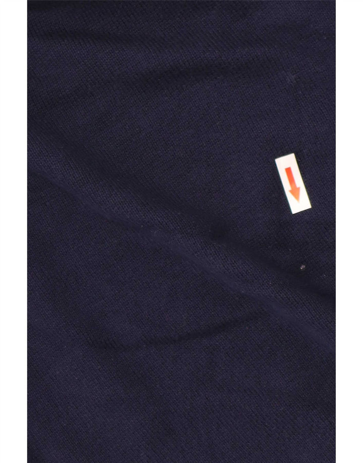 Maglione maglione girocollo da uomo Marks & Spencer grande cotone blu navy