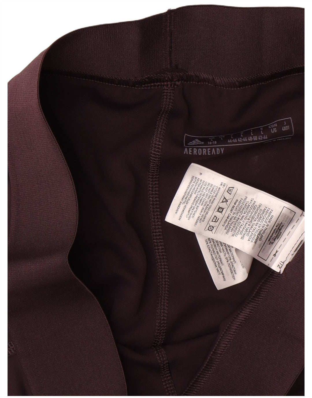 Leggings Adidas Aeroready da donna UK 16/18 Large Marrone Poliestere