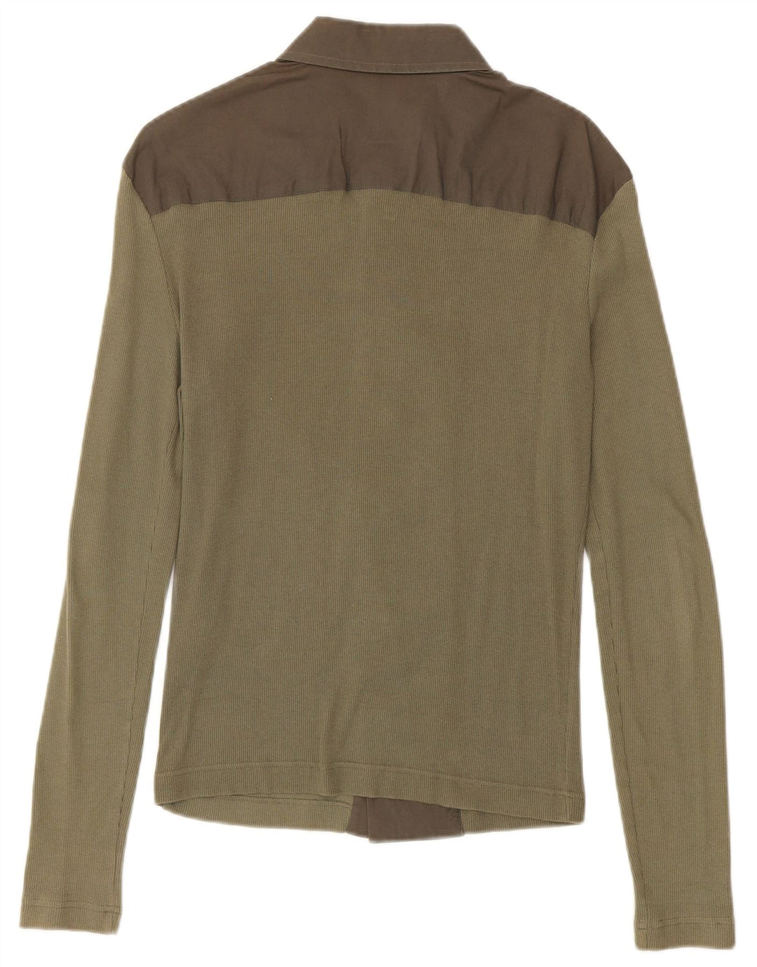 Camicia grafica da uomo Bikkembergs in cotone color block medio kaki