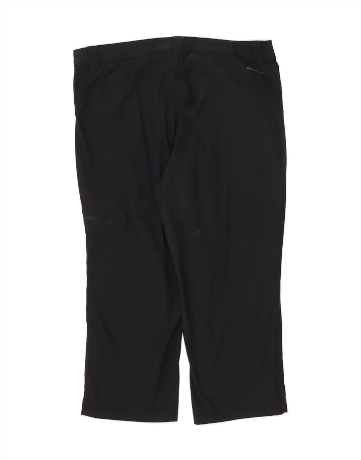 EDDIE BAUER Womens Straight Capri Cargo Trousers US 10 Large W32 L21 Black Vintage Eddie Bauer and Second-Hand Eddie Bauer from Messina Hembry 