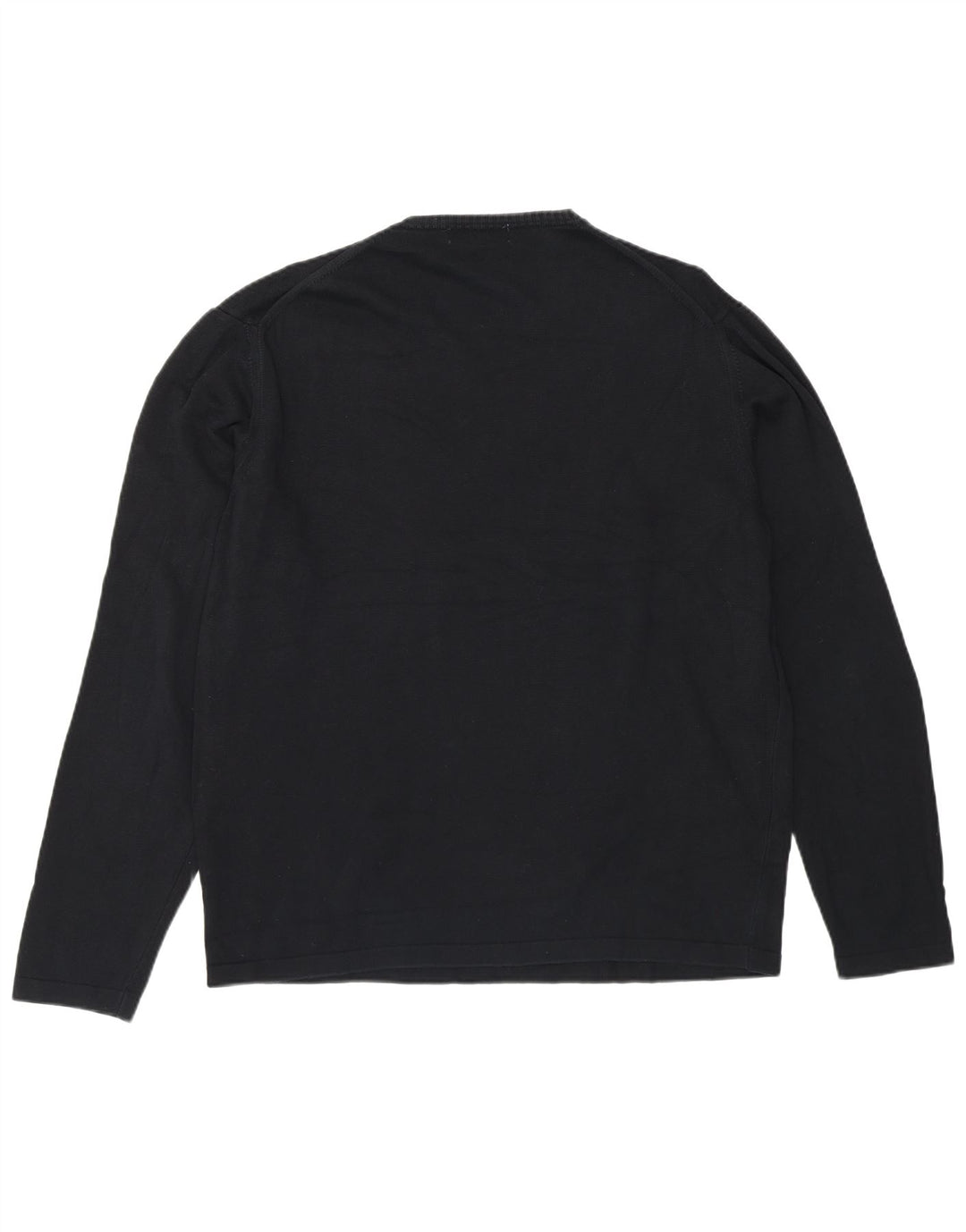 Maglione maglione girocollo da uomo Zara grande in cotone blu navy