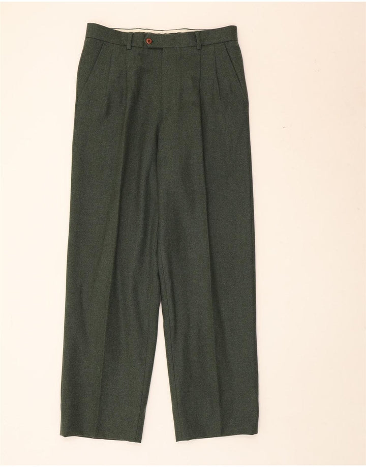 Pantaloni da abito con pegging Valentino da uomo IT 48 medi W32 L31 Verde