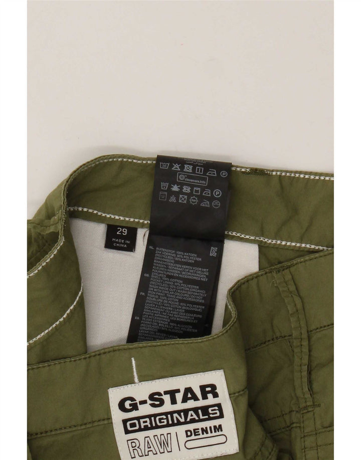 Pantaloncini chino da uomo G-Star W29 piccoli in cotone kaki