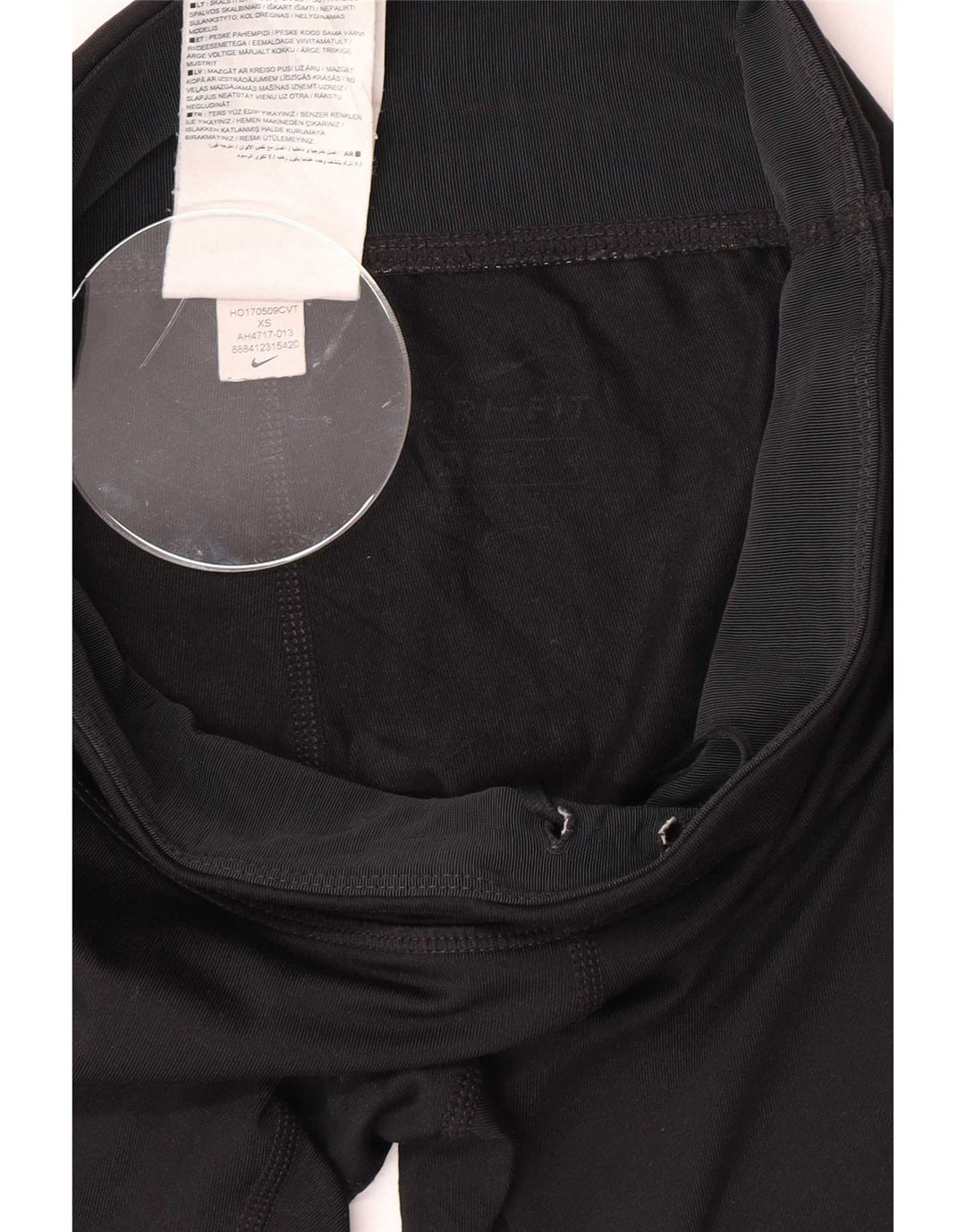 Leggings grafici Nike da donna UK 4 XS poliestere nero