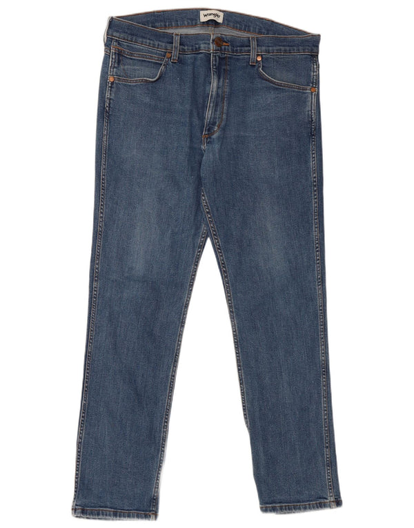 Jeans dritti da uomo Wrangler Greensboro W36 L32 cotone blu