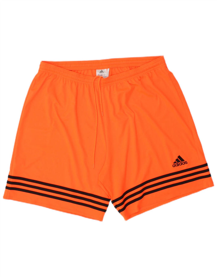 Pantaloncini sportivi Adidas Climalite da uomo XL arancione poliestere