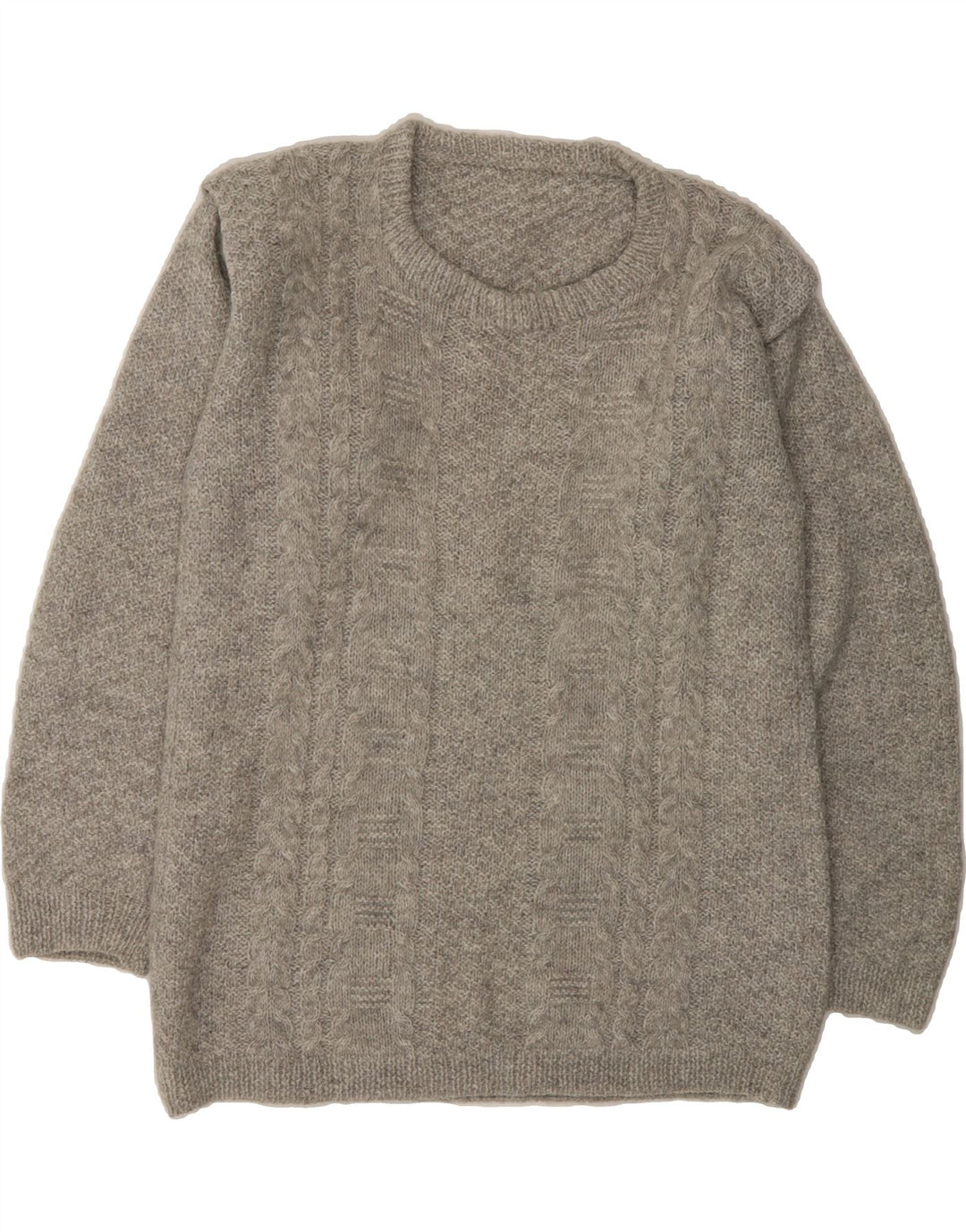 VINTAGE Mens Boat Neck Jumper Sweater Medium Grey Vintage Vintage and Second-Hand Vintage from Messina Hembry 