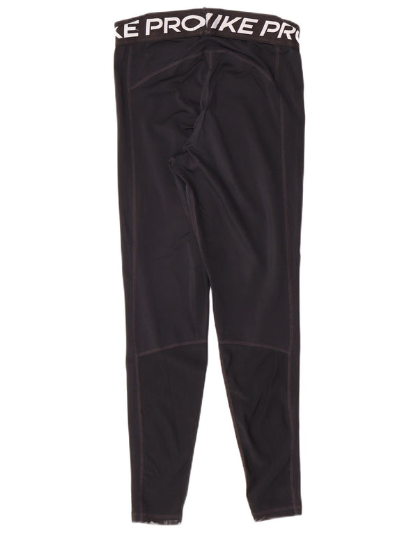 Leggings grafici Nike da donna Dri Fit UK 12 medio nero poliestere sportivo