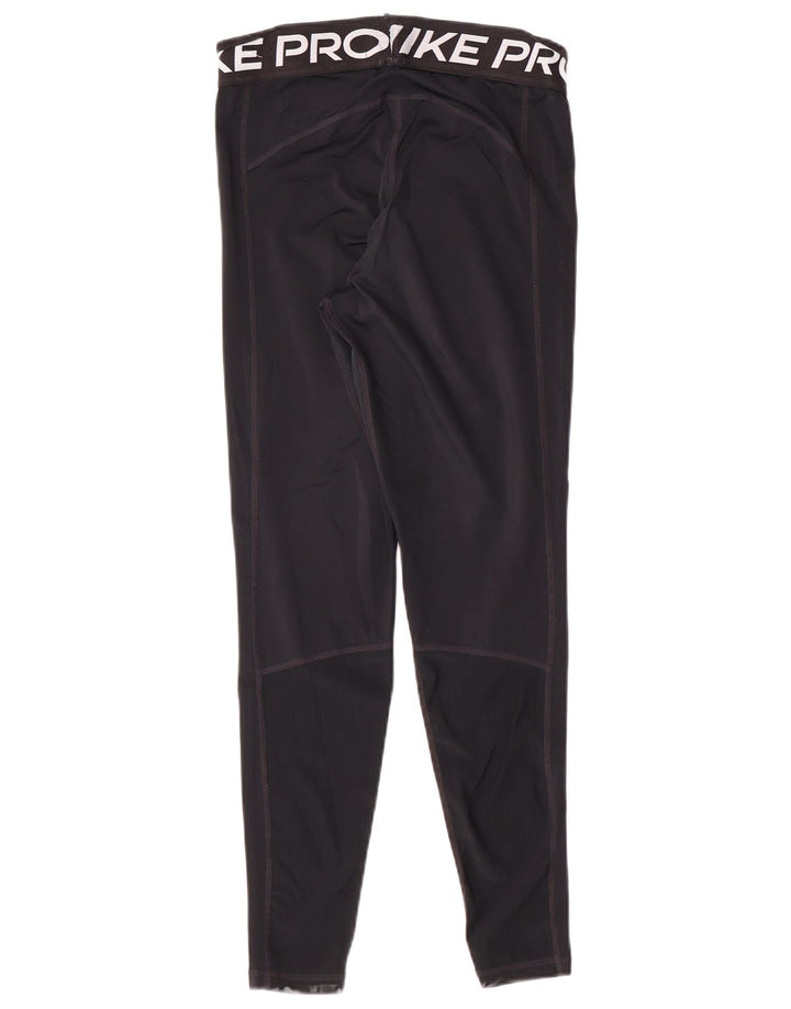Leggings grafici Nike da donna Dri Fit UK 12 medio nero poliestere sportivo