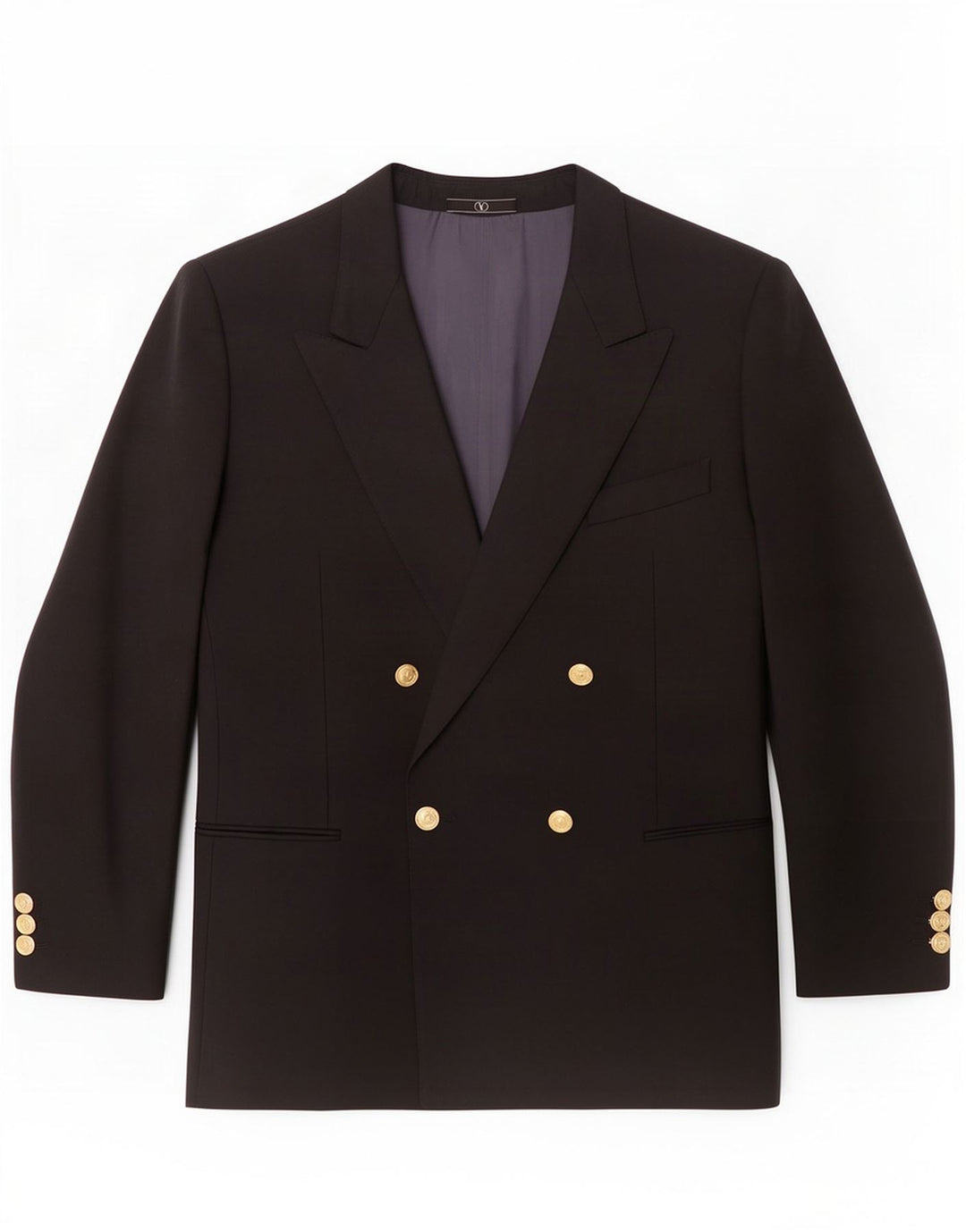 Giacca Blazer Doppiopetto Valentino Uomo IT 50 Large Nera in Lana Vergine