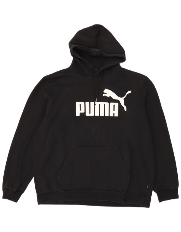 Felpa con cappuccio grafica da uomo Puma 2XL cotone nero