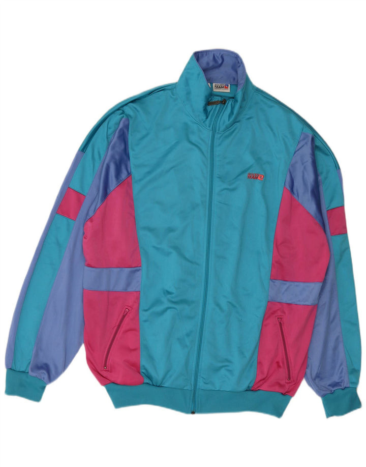 Giacca da tuta da uomo Golden Team XL Blu in poliestere color block