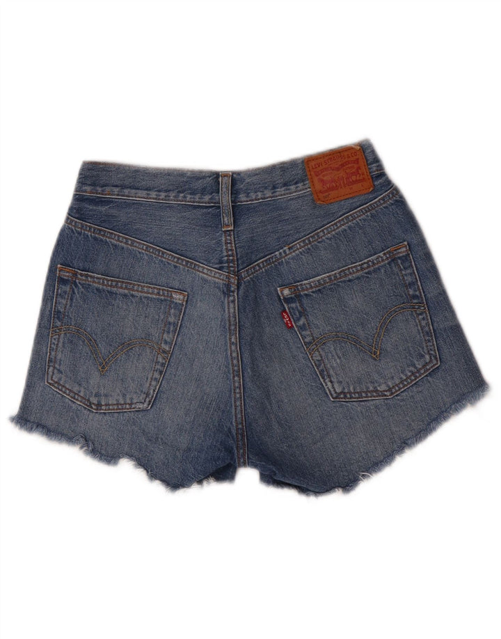 Pantaloncini di jeans Levi's 501 da donna W28 cotone blu medio