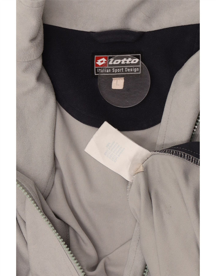 Giacca da ginnastica da uomo Lotto grande in poliestere grigio