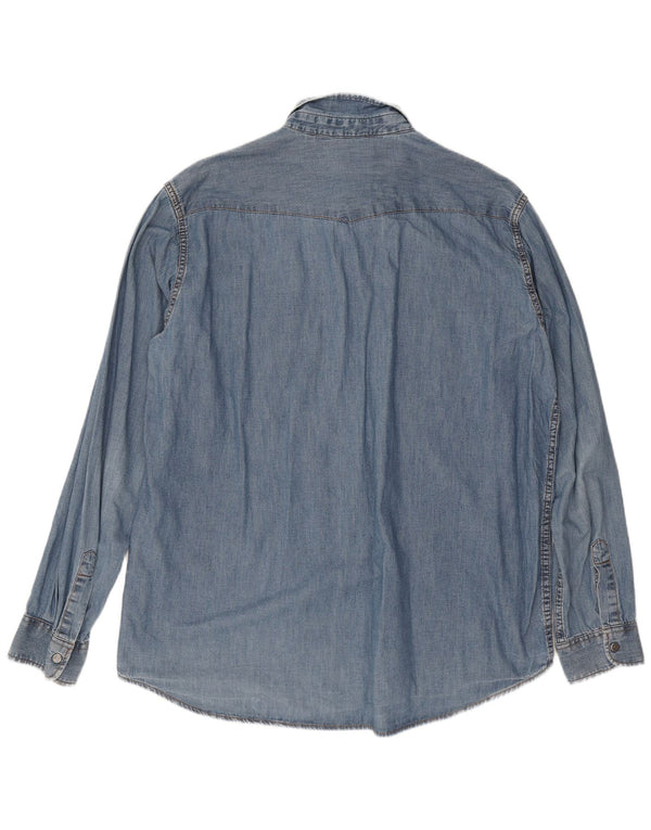 Camicia in denim da uomo Carrera 2XL cotone blu