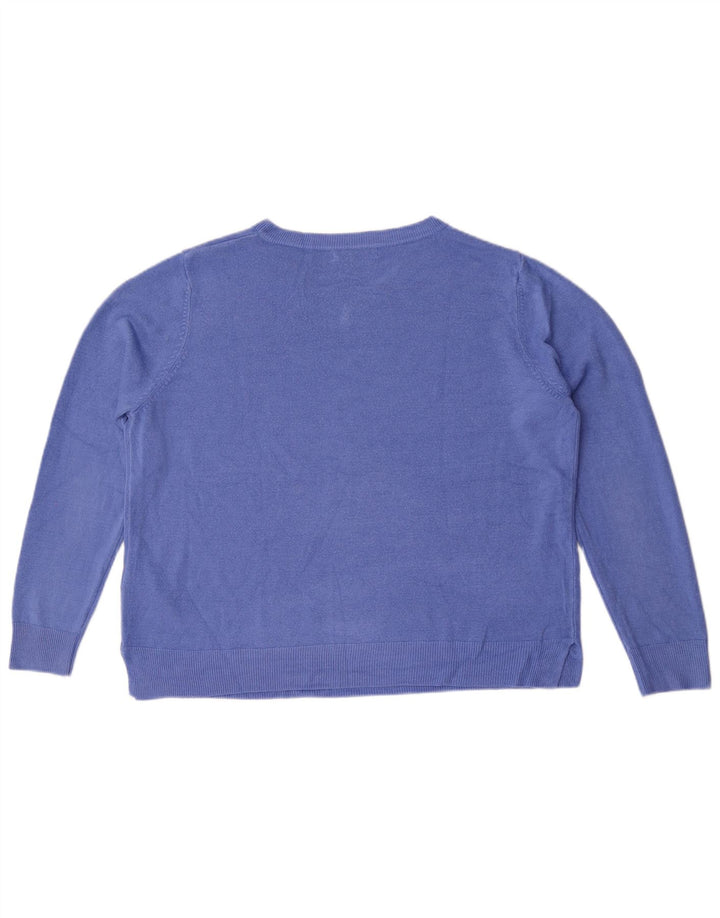 Maglione maglione girocollo da donna Marks & Spencer UK 20 2XL Blu