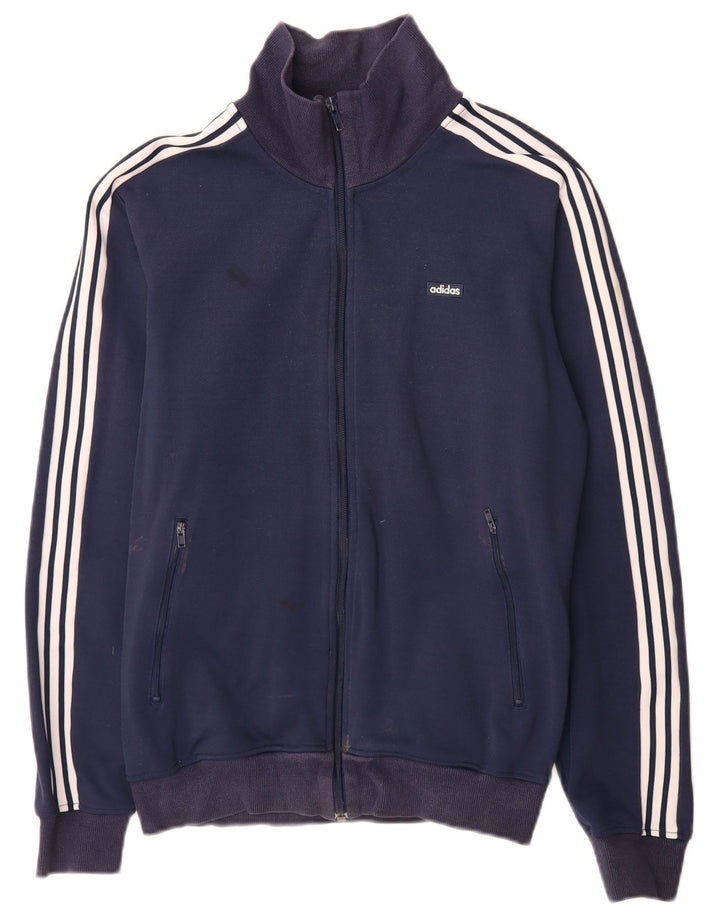 Giacca sportiva da uomo Adidas, giacca media, blu navy, in poliestere