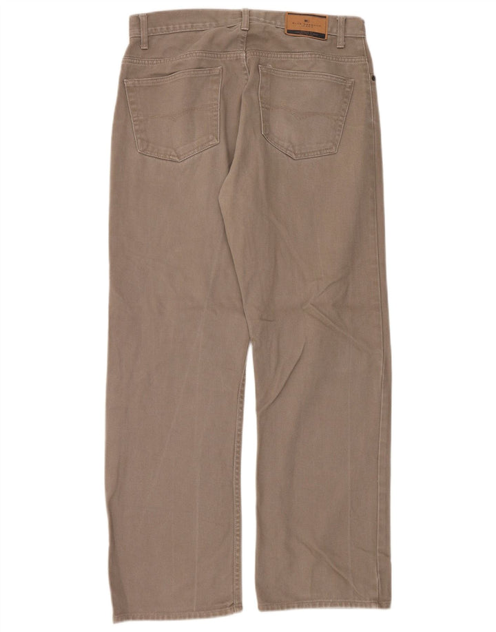 Jeans dritti da uomo Marks & Spencer blu Harbour W32 L29 cotone beige